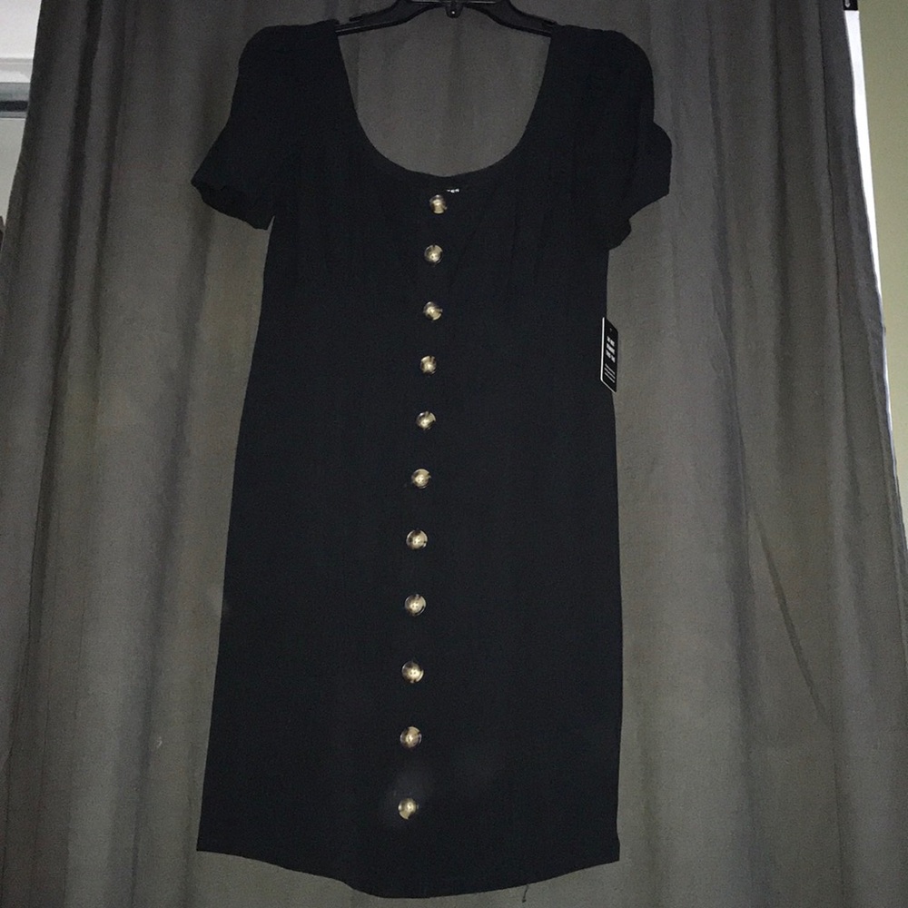 Black buttoned dress